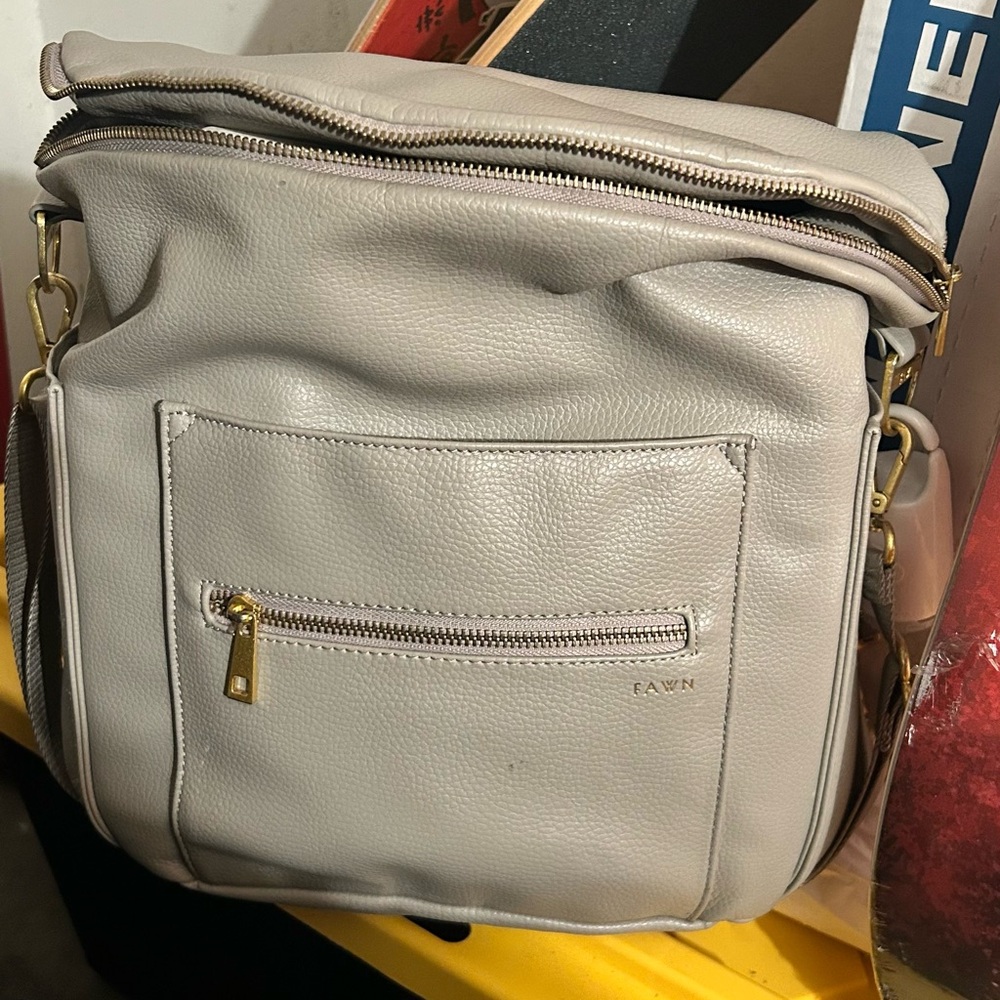 Fawn Design Taupe Leather Backpack